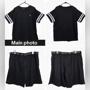 STARTER BLACK LABEL 2 PC PJ Set Size XL Mens Black Classic Fit Sleepwear New